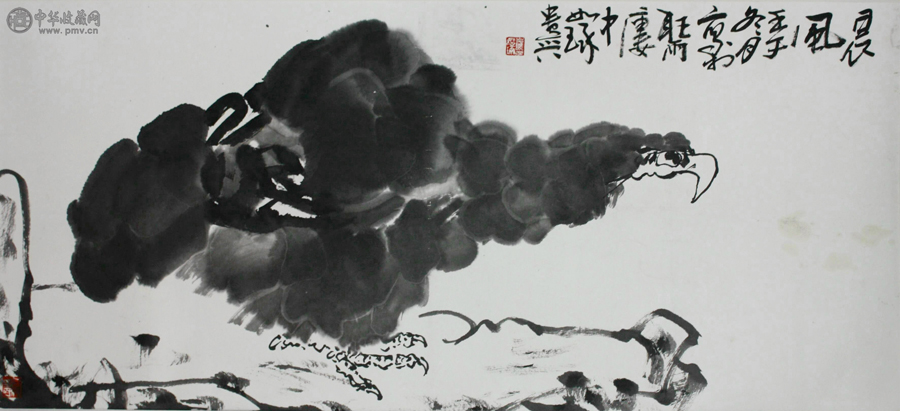 崔如琢   （1915-2002） 晨风图    48x100cm