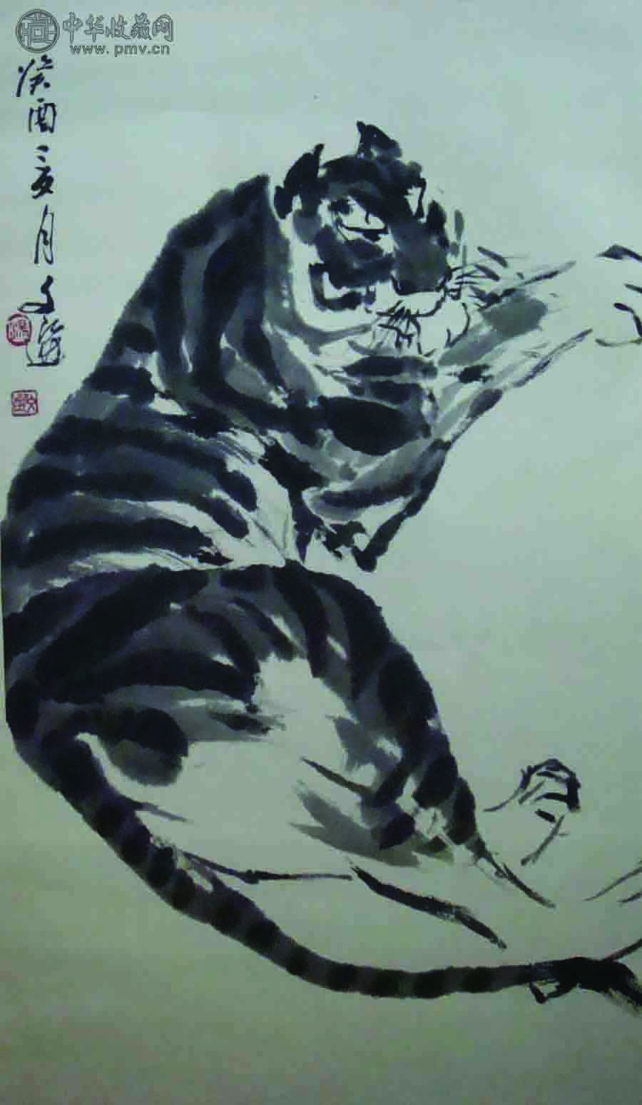 汤文选  虎  46X80cm
