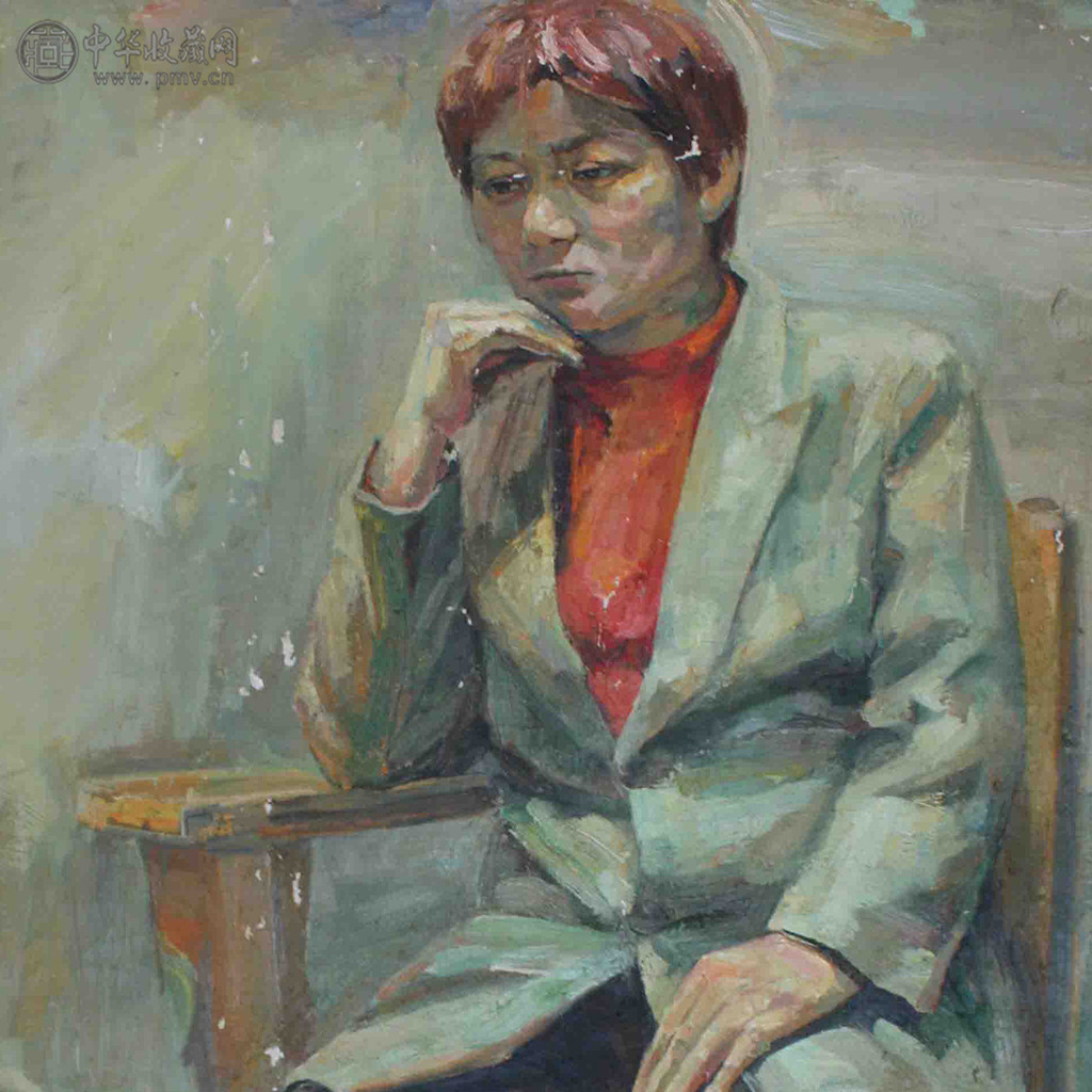 詹建俊 人物 89x99cm 2