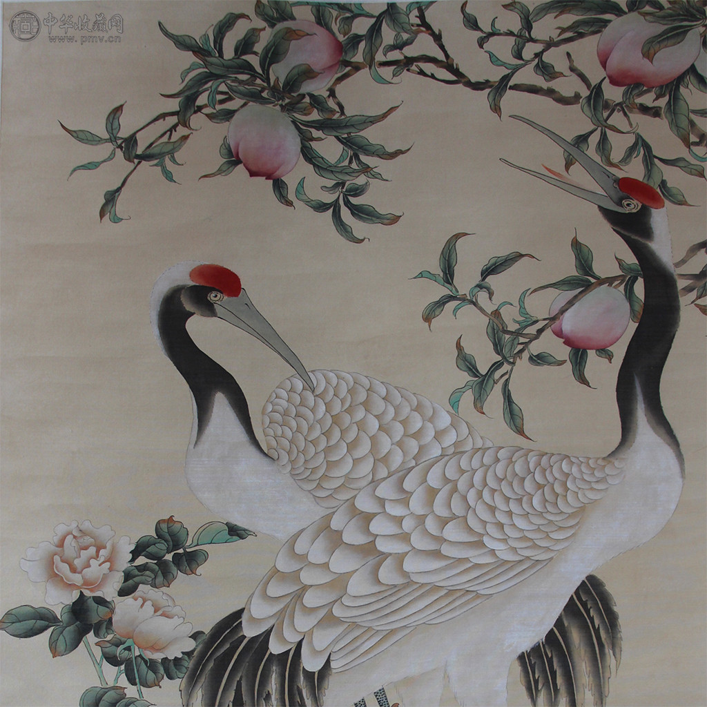 陈之佛《鹤寿长春图》114x68cm 藏家展厅收藏资讯|艺术家|书画家|书画 