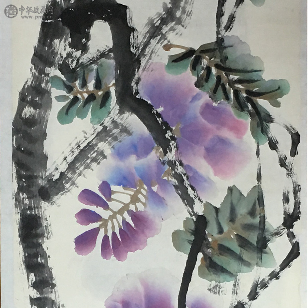 姜宝林《花卉》34x136cm 2
