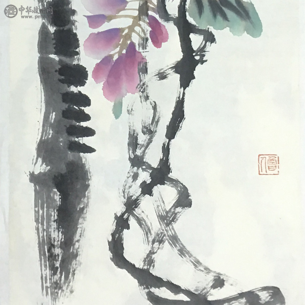 姜宝林《花卉》34x136cm 5