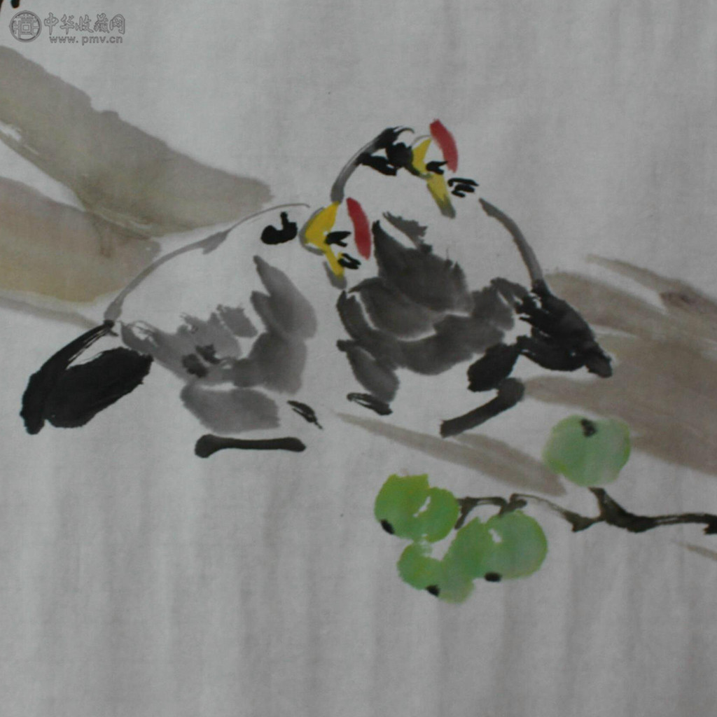 齐新民《花鸟》52x70cm 2