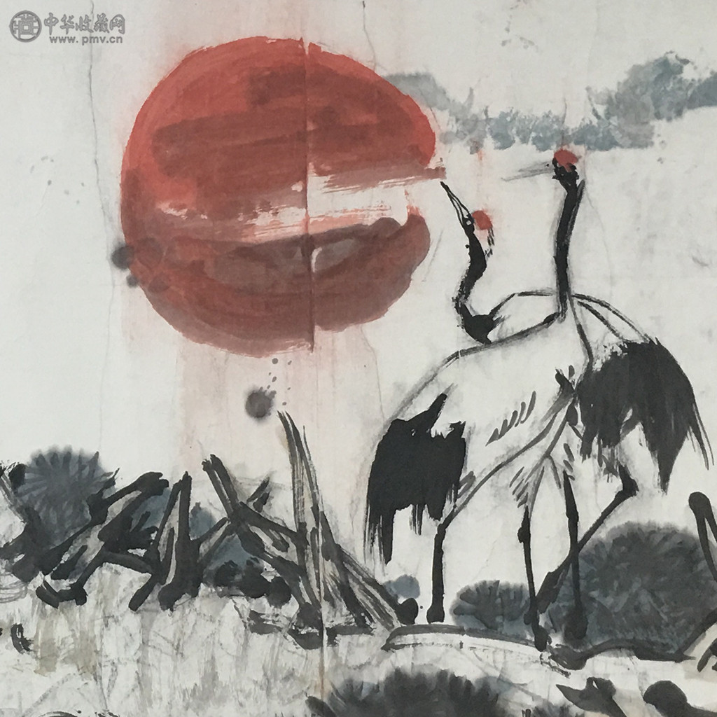 袁晖《松鹤延年图》179x97cm 3