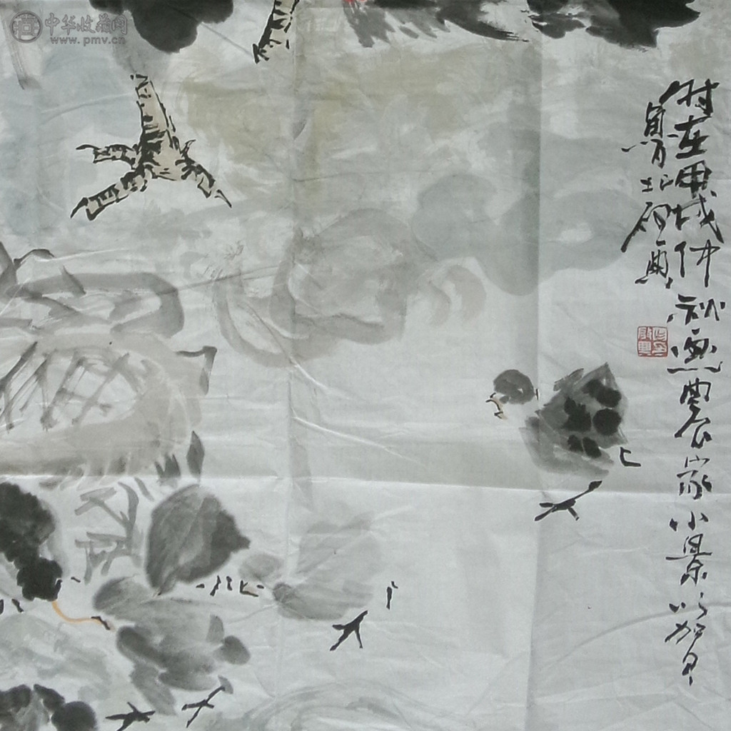 乍启《公鸡》68x136cm 3