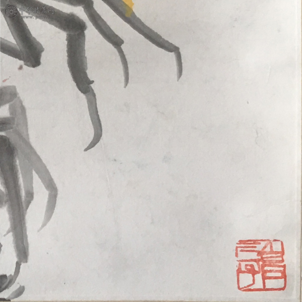 齐良迟《菊花蟹图》68x43cm 5