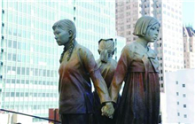 美国旧金山慰安妇雕像揭幕 89岁慰安妇幸存者到场