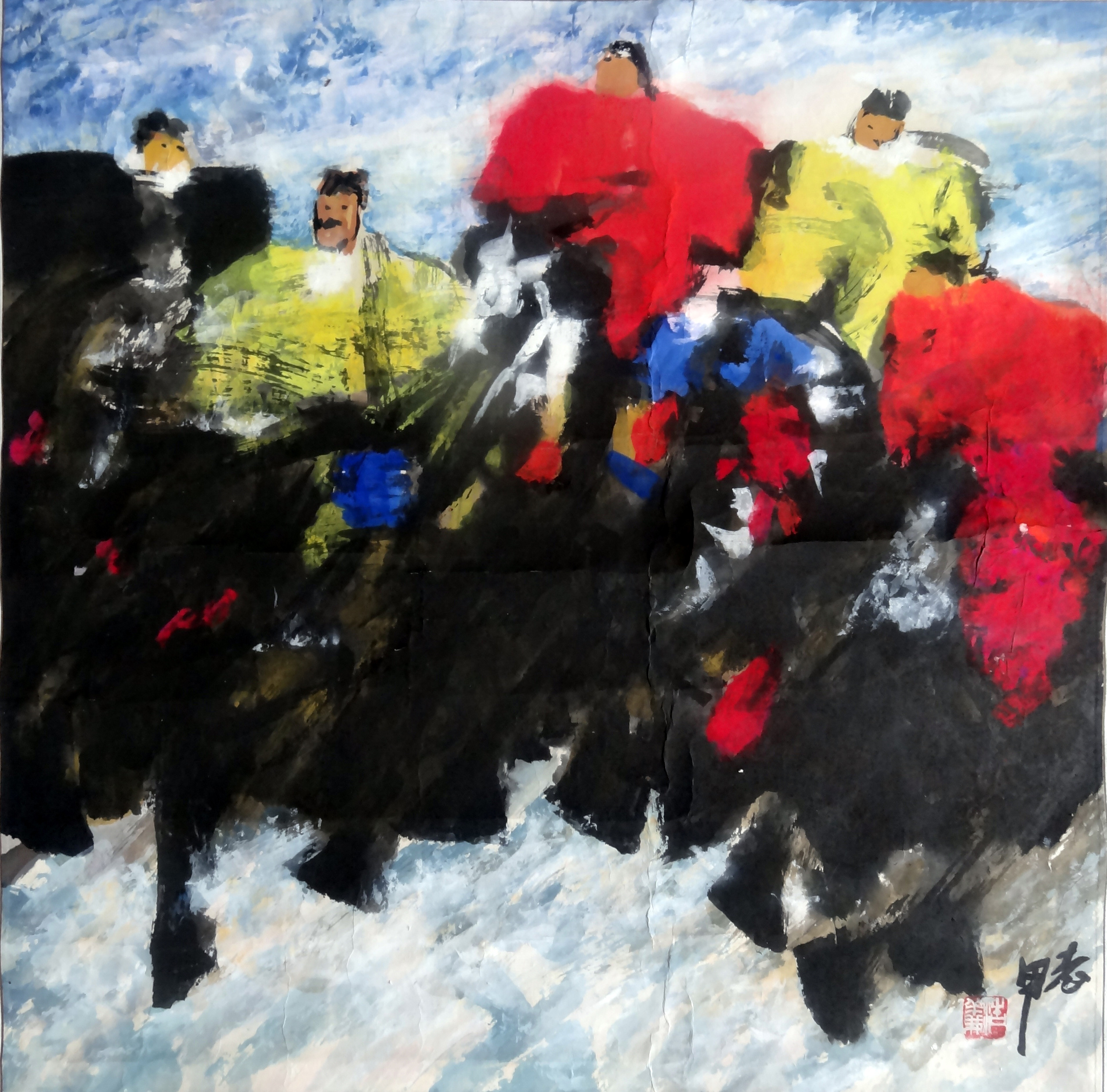 老甲《人物》68x68cm