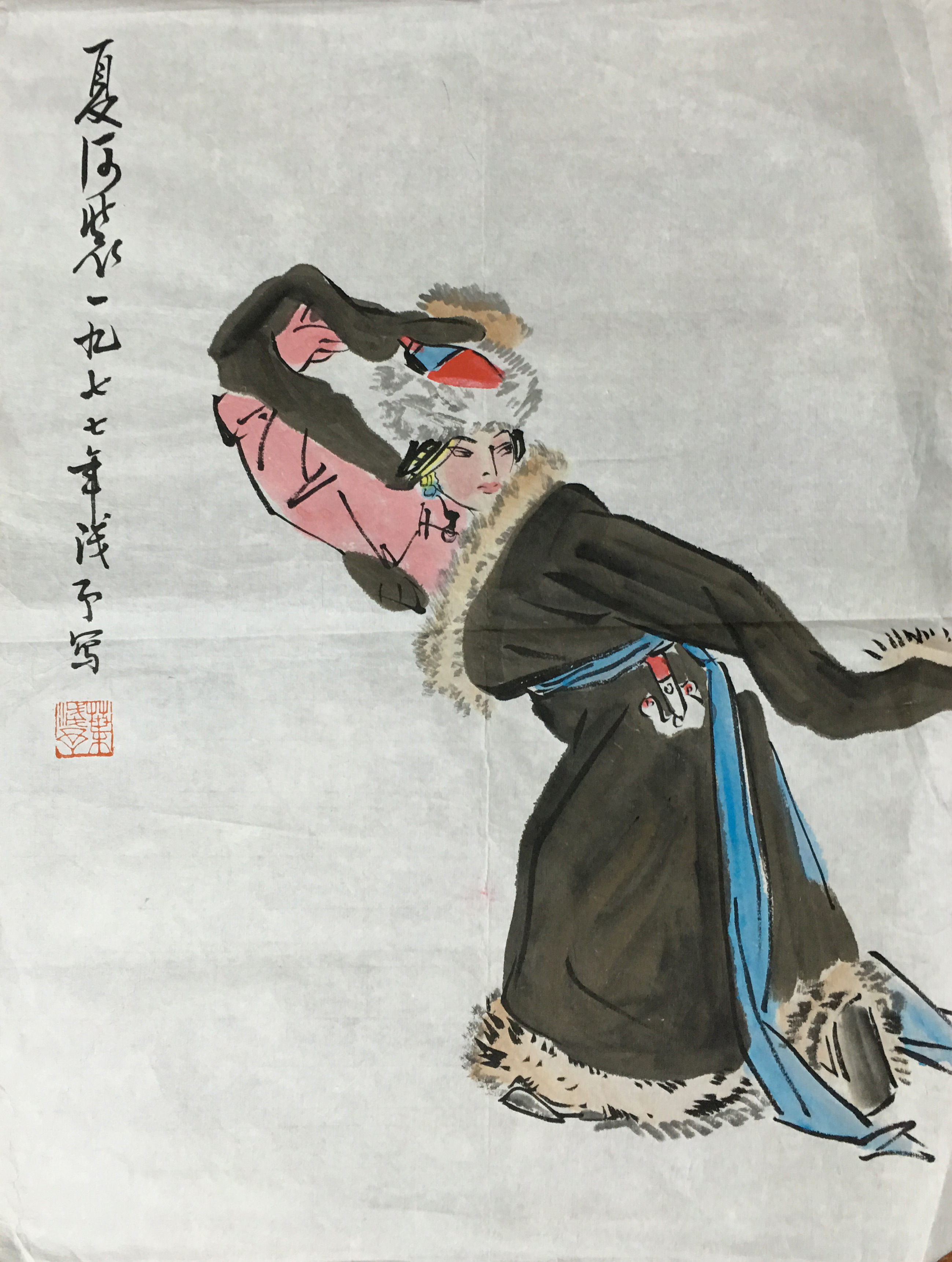 叶浅予--人物--46x35(cm)