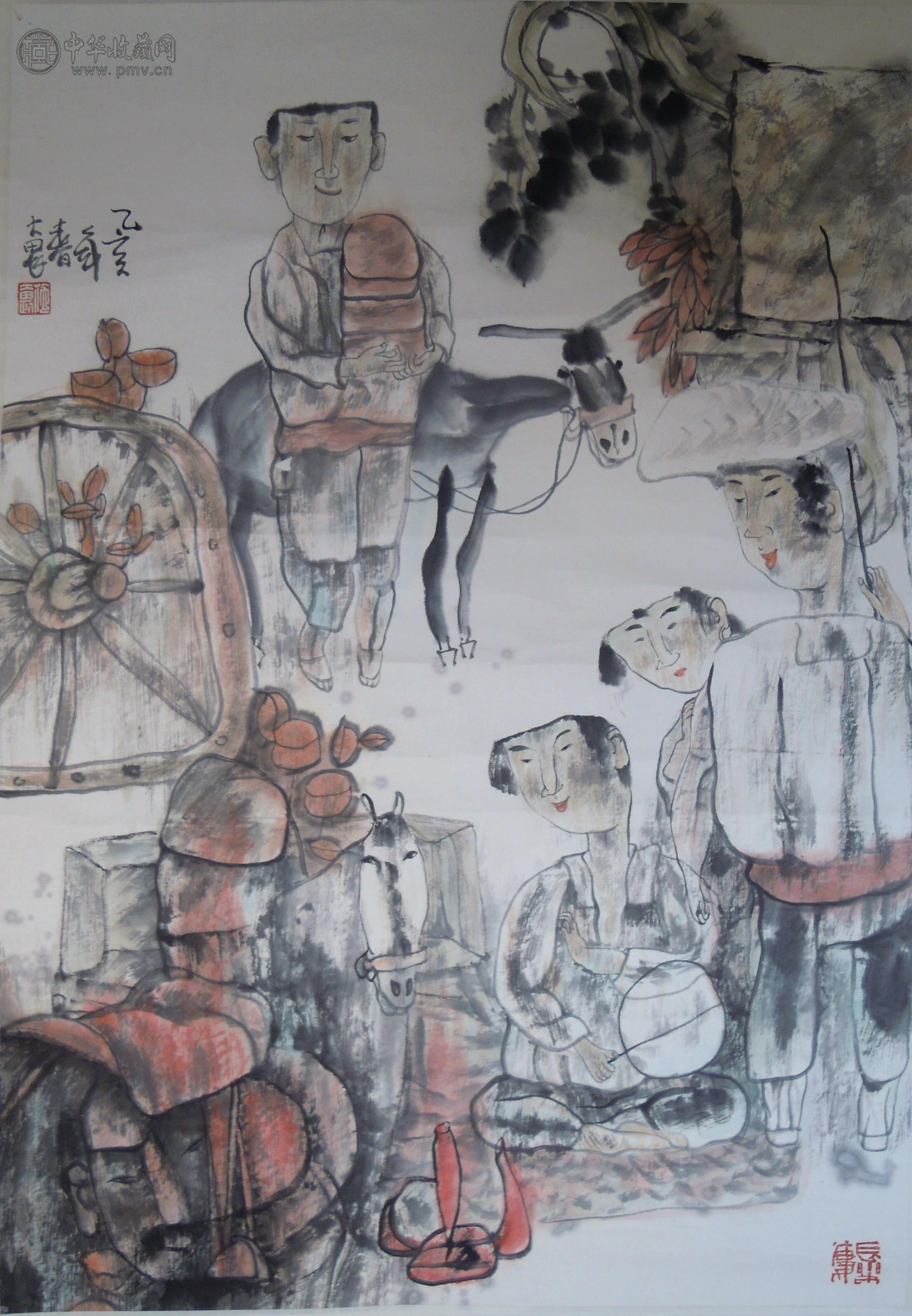 施大畏《人物》55x88cm