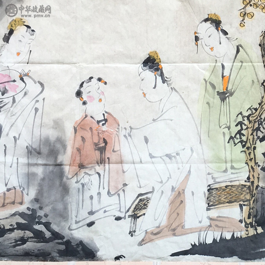 唐勇力---唐风仕女图--137x68cm-(3)