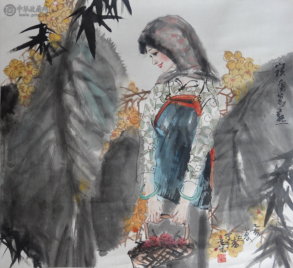 谢志高《岭南荔熟图》68x68cm 1