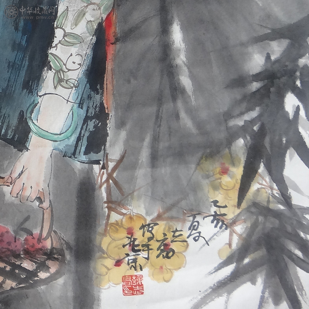 谢志高《岭南荔熟图》68x68cm 3