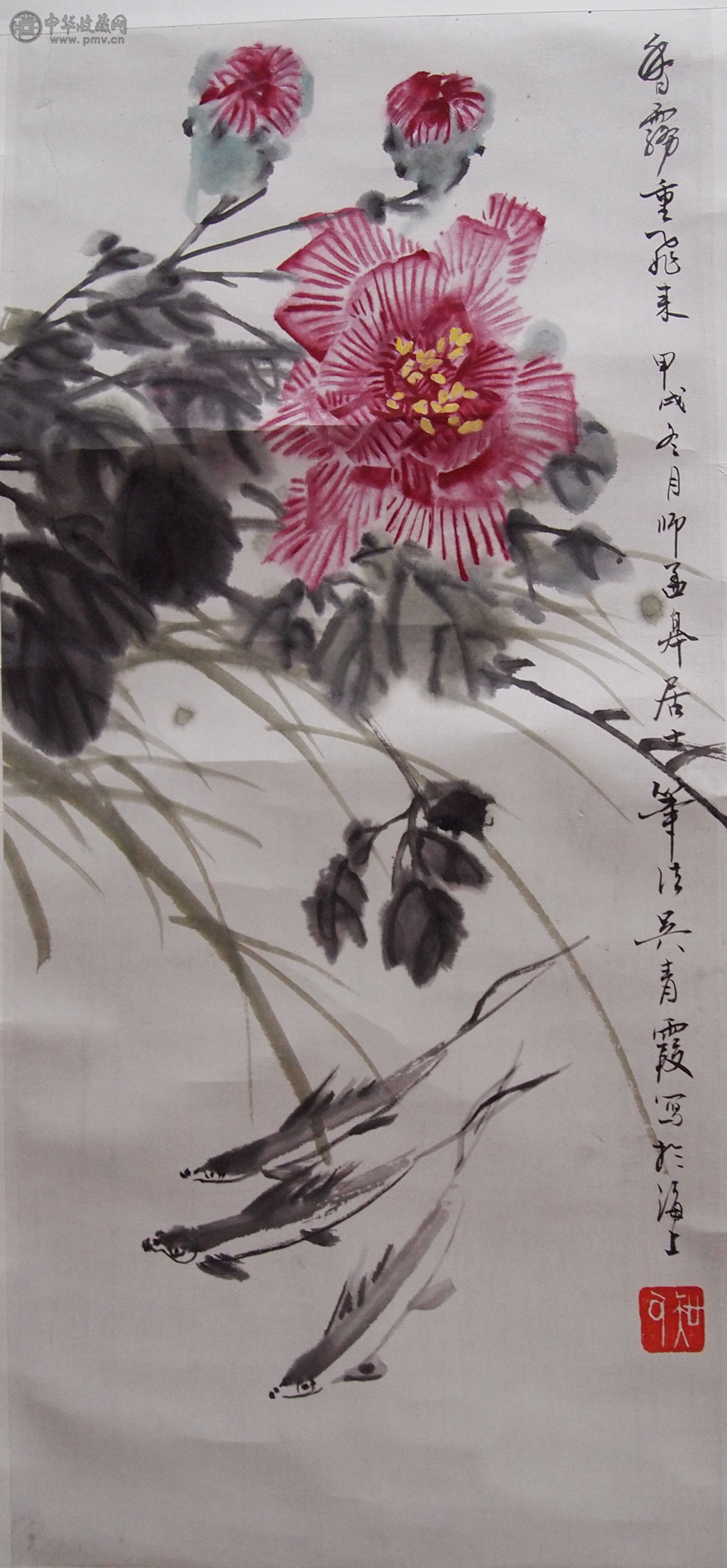 吴青霞《鱼乐图》34x68cm 1