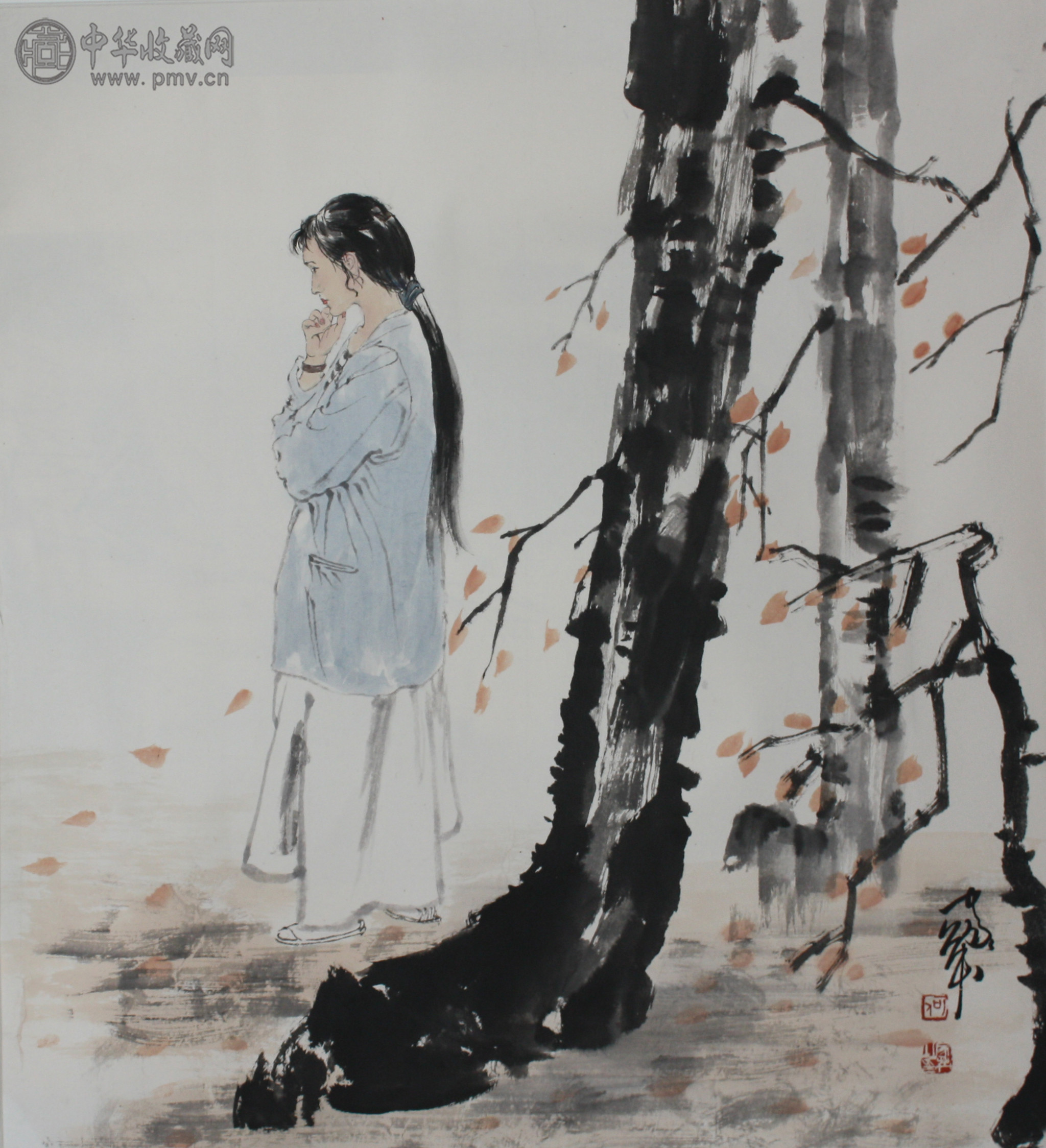 何家英-人物-68x68cm