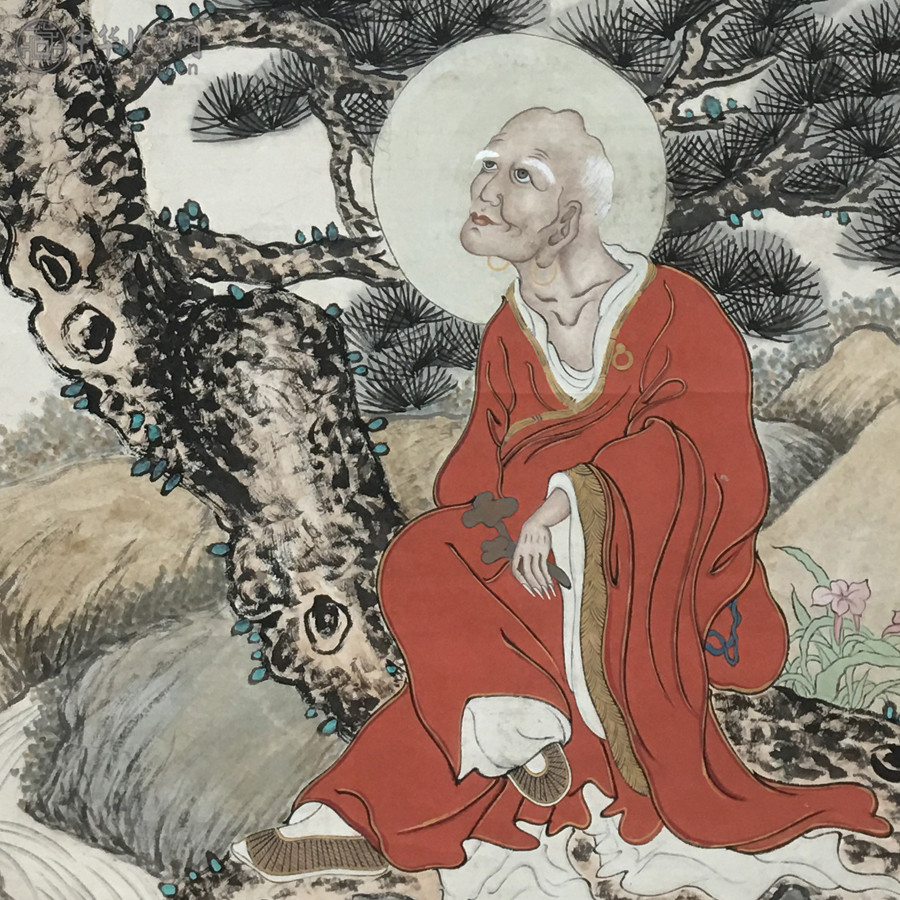 黄山寿-《招福仙僧图》---136x69cm-1