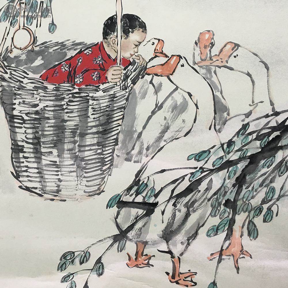 史国良《农家乐园》68x68cm 2