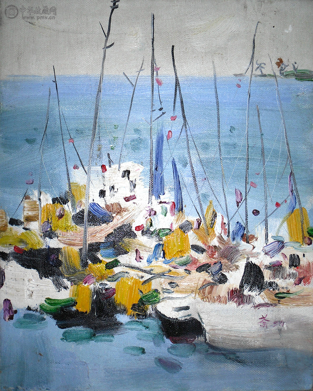 吴冠中《油画1》50x40cm 1