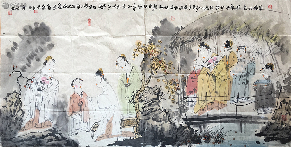 唐勇力《人物》137x68cm 1