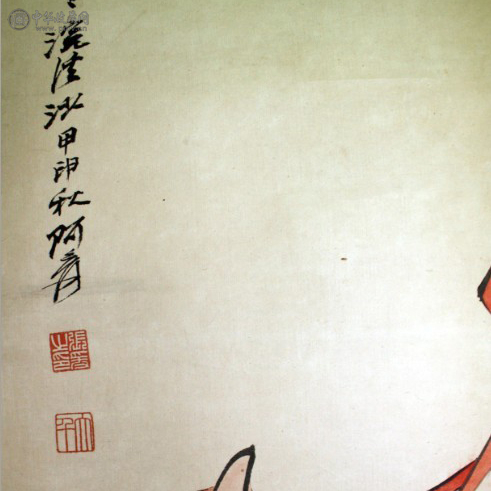 館蔵珍品 近現代 四尺中堂画 張大千 仕女画 中国字画】収蔵品 置物 賞