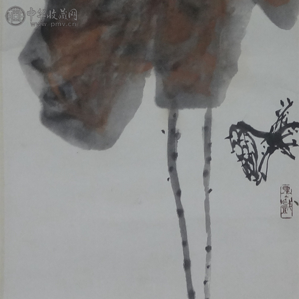 潘天寿《花鸟》136x68cm 4