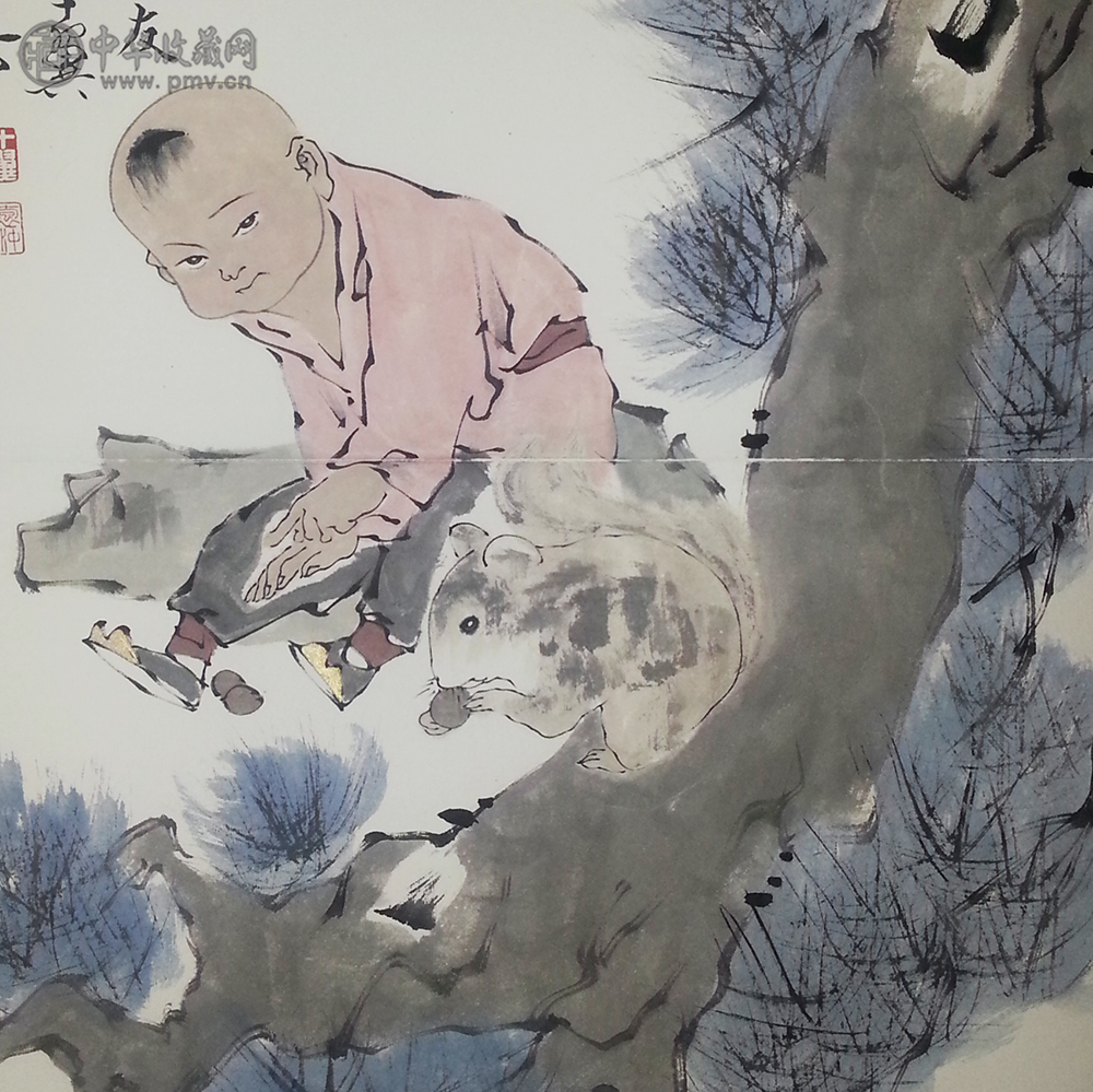 范曾《深山有吾友》68x46cm 3