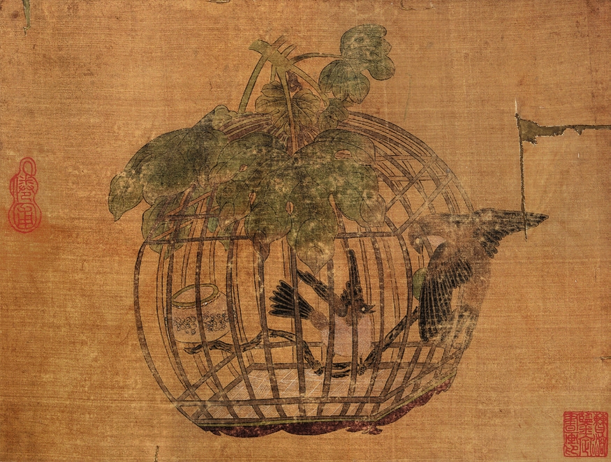 佚名 鸟 绢片