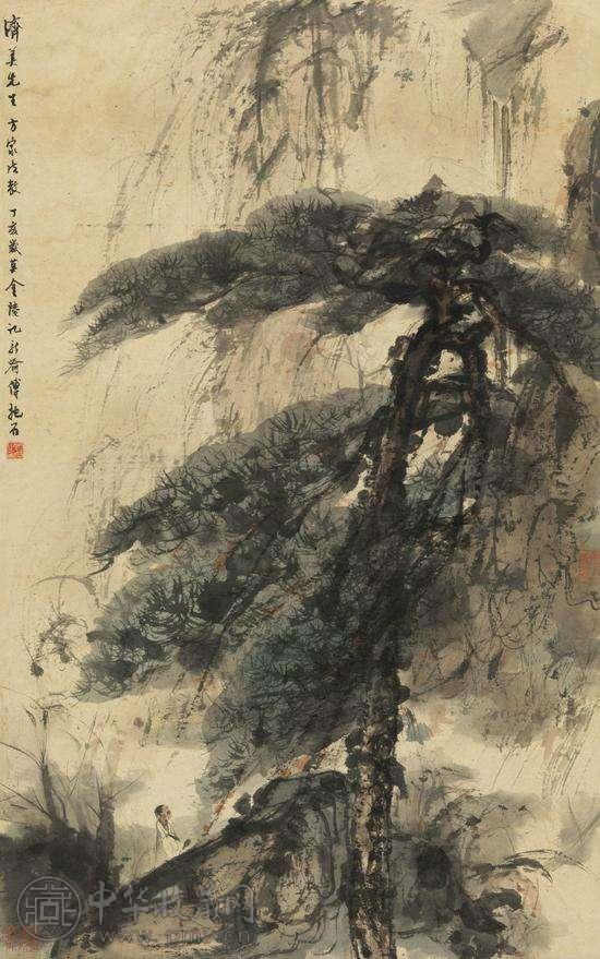 傅抱石 《松涧寻幽》.jpg