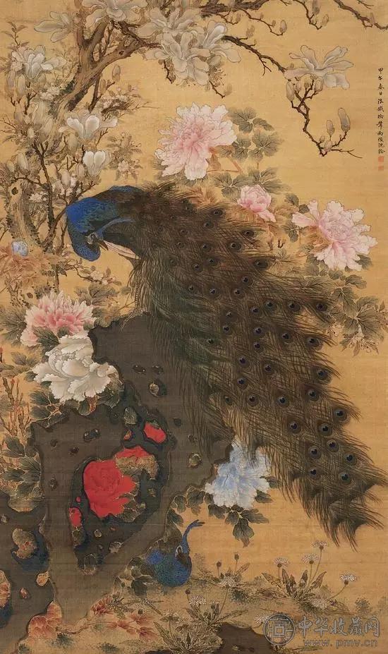 吕纪《孔雀玉兰牡丹图》.webp.jpg
