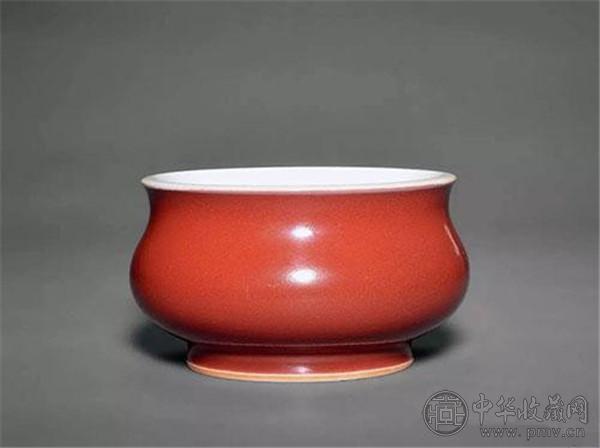 清康熙 霁红釉香炉 D 12.5 cm.jpg