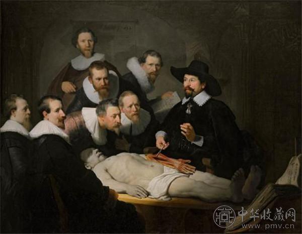 1632年 伦勃朗 《杜普医生的解剖课堂》 一作闻名阿姆斯特丹奠定地位.jpg