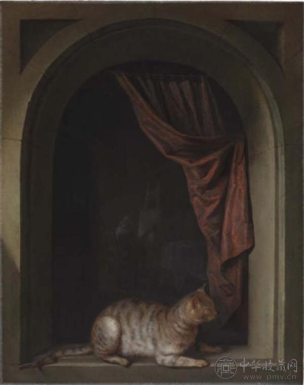 格里特·德奥，艺术家窗口的猫，1657.jpg