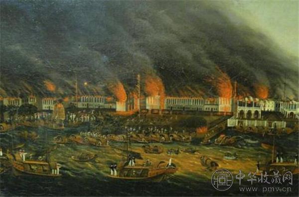 Canton， Fire of 1822，Chinese artist， c。 1822， Peabody Essex Museum.jpg