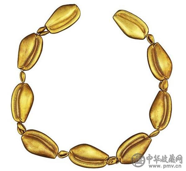 [黄金贝壳腰链]Girdle with Gold Shells 黄金铸造成空心的贝壳形状.jpg