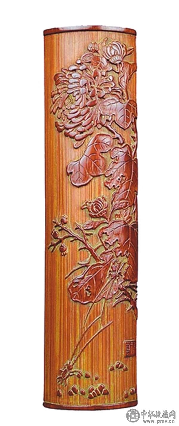 清代竹雕臂搁.jpg 清代竹雕臂搁.jpg