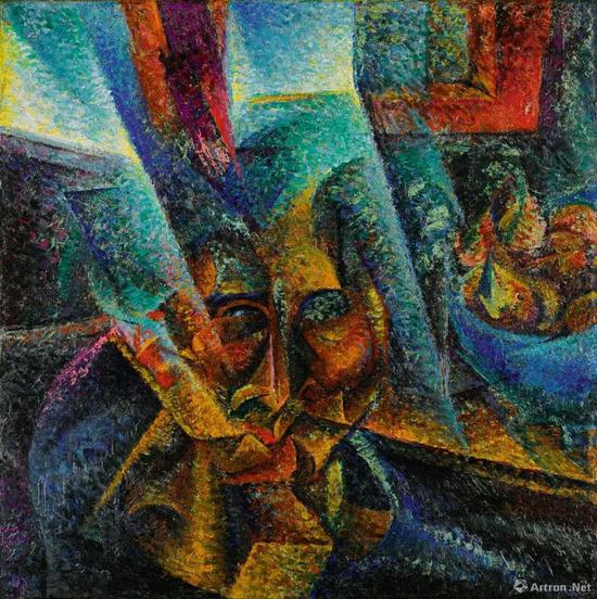 翁贝托·波丘尼 《头部，光线与气氛》60x60cm 1912年 成交价：907万英镑（折合7975万元人民币）