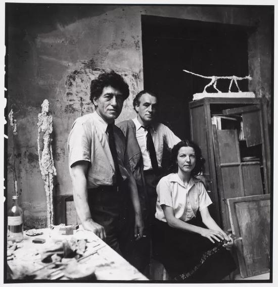 Alberto Giacometti， Diego Giacometti and Annette Arm （1951）