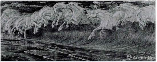 瓦尔特·克兰《海神驹》1892年