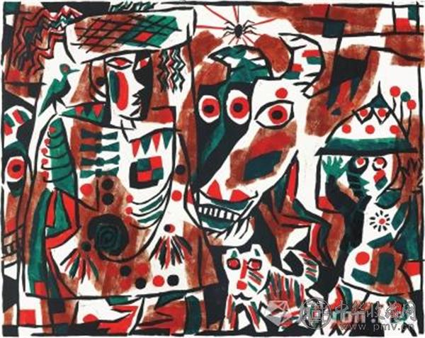 父子图(版画) 78.5×94厘米 董克俊 1992年.jpg