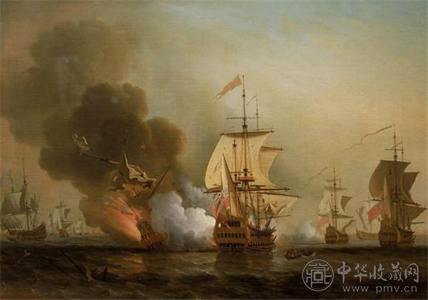 Action of Cartagena by Samuel Scott中间是“圣荷西号”。藏于英国国家航海博物馆.jpg