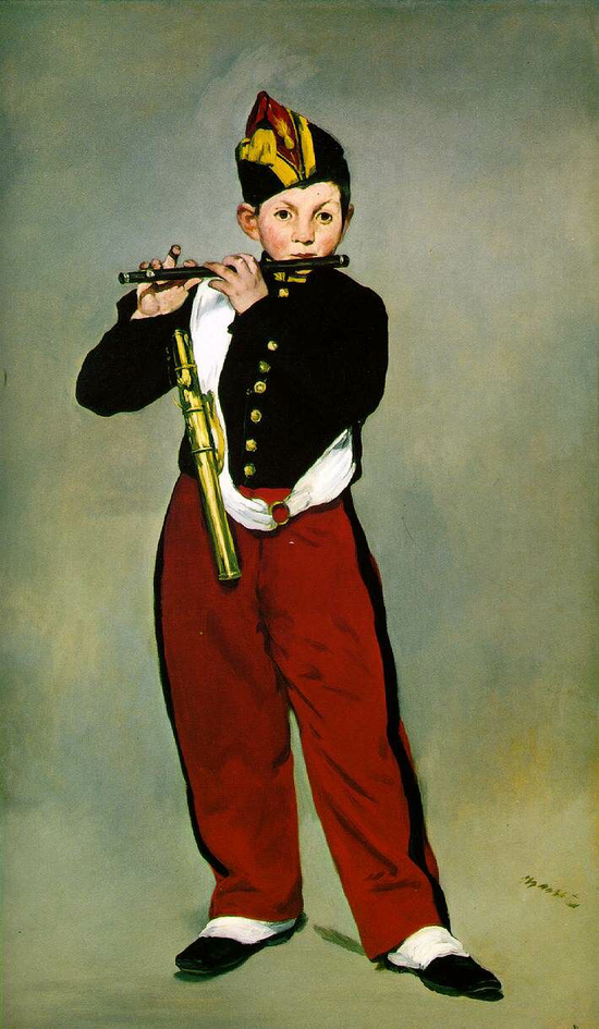《吹长笛的男孩（Young Flautist）》（1866）马奈