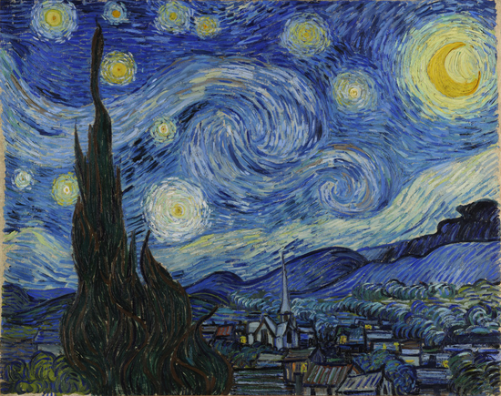 The Starry Night， June 1889. Museum of Modern Art， New York