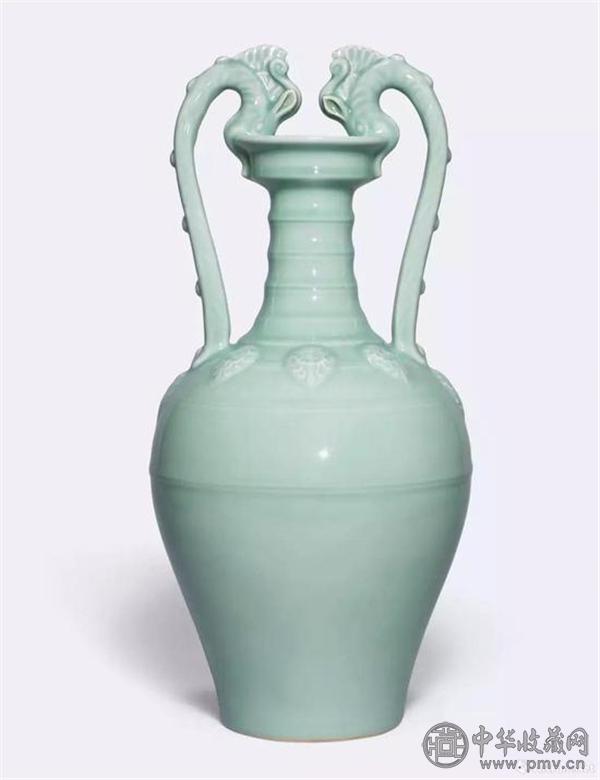 清雍正粉青釉贴花双龙盘口尊.jpg 清雍正粉青釉贴花双龙盘口尊.jpg