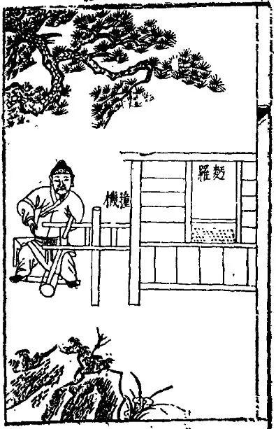 宋应星《天工开物》中画的面罗