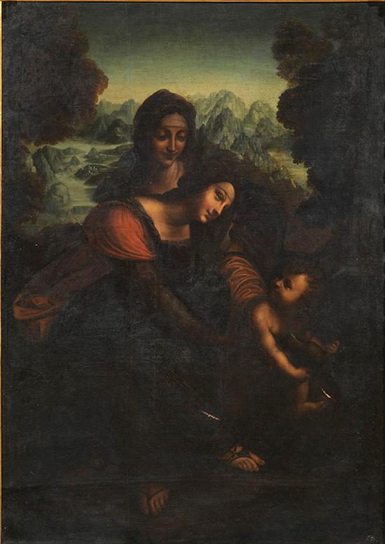 李奥纳多·达·芬奇工作室 意大利 圣安娜 161×115cm 布面油画 16世纪或17世纪初