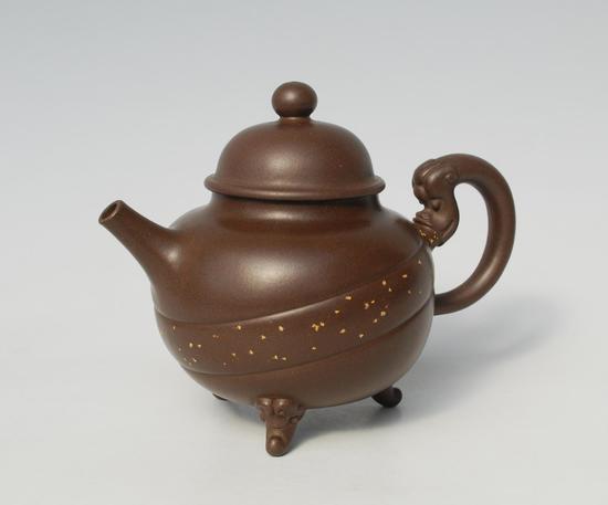 艺术家顾绍培作品 天龙鼎珠壶