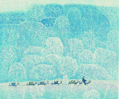 冬旅（版画） 49×57厘米 1998年 周胜华