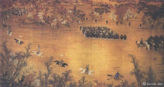 郎世宁等《马术图》绢本 纵223.4厘米，横426.2厘米 北京故宫博物院