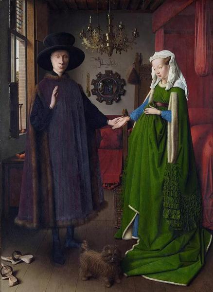 《阿诺菲尼的婚礼》，由荷兰画家扬·范·艾克画于1434年