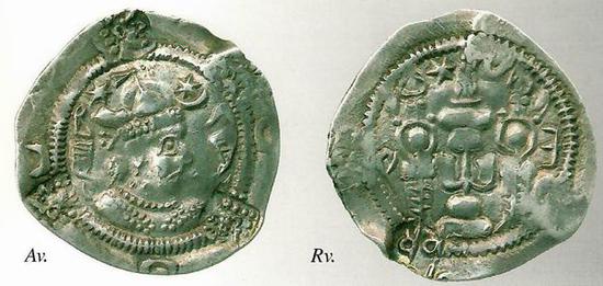 Chaganian仿萨珊波斯库斯老一世银币（公元6世纪）